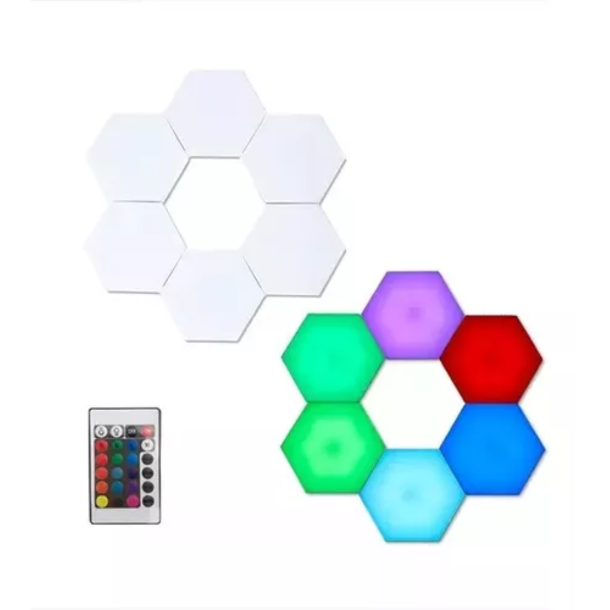 Set luces led hexagonales 6P-L